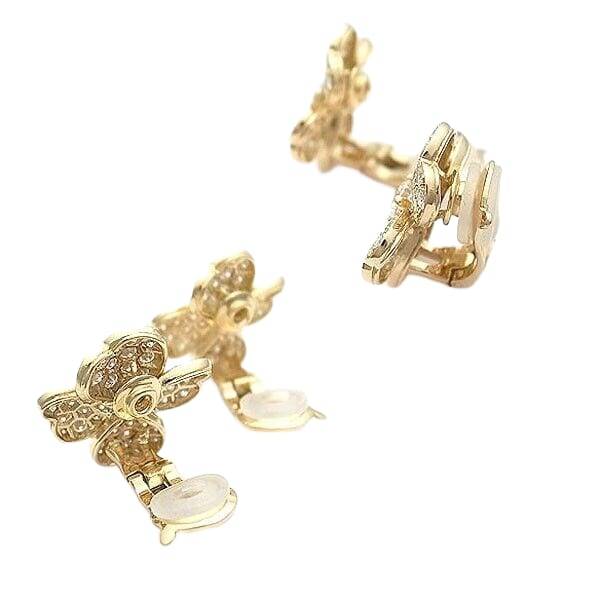 Van Cleef & Arpels Cosmos Ear Clips, Medium K18 Yellow Gold