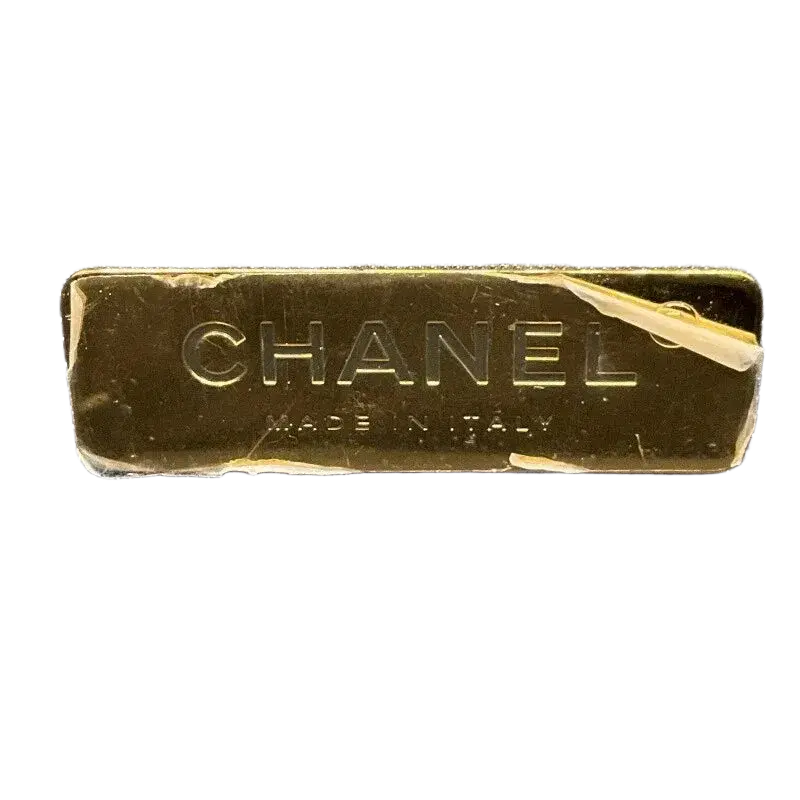 CHANEL Chain Vanity Shoulder Bag In White Tweed with Gold Hardware