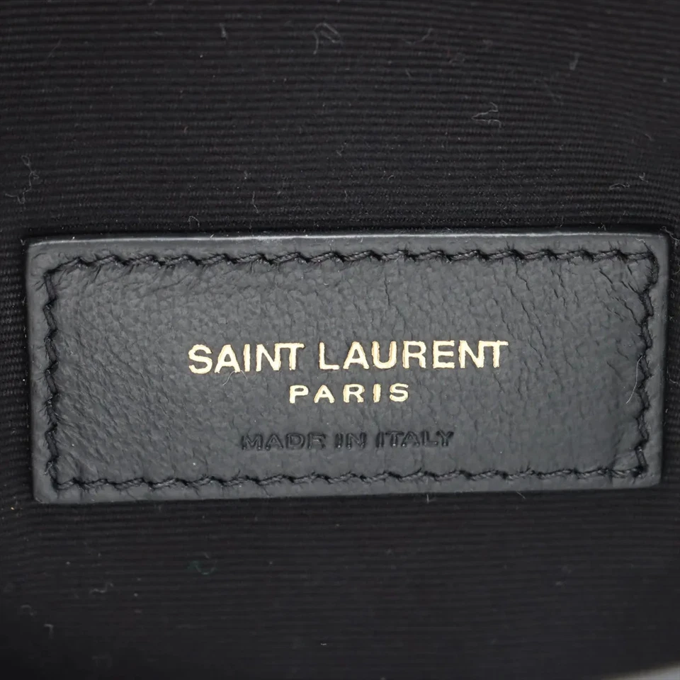 Saint Laurent Paris Joe Leather Chain Shoulder Bag Black
