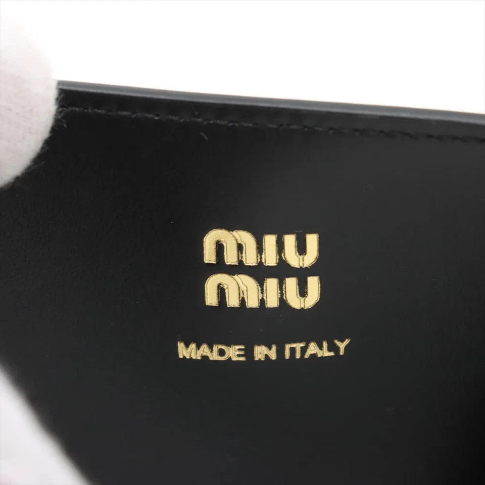 Miu Miu Leather Shoulder Wallet Black