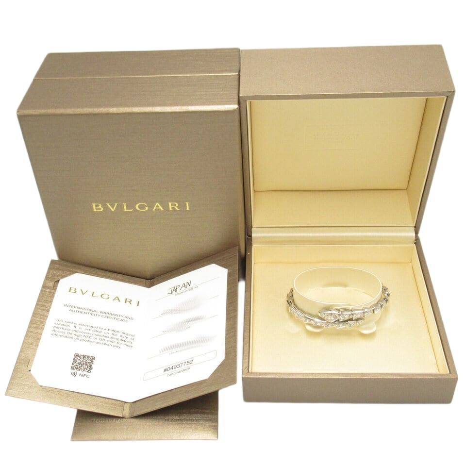 BVLGARI Serpenti Viper Bracelet 351844 in 18K White Gold with Diamonds