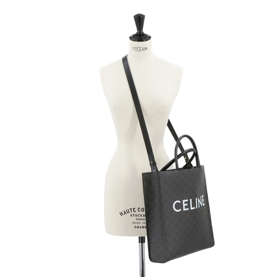 CELINE Triomphe Medium Vertical Cabas 2-way Tote Shoulder Bag