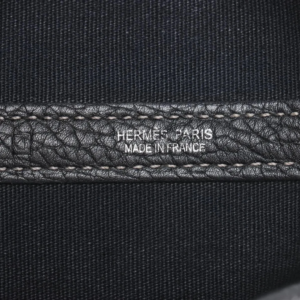 Hermès Garden Party 36 PM Twal Officie x Negonda Black Silver Metal Fittings J Stamp