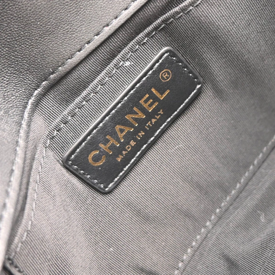 Chanel Black Lambskin Side Packs Shoulder Bag