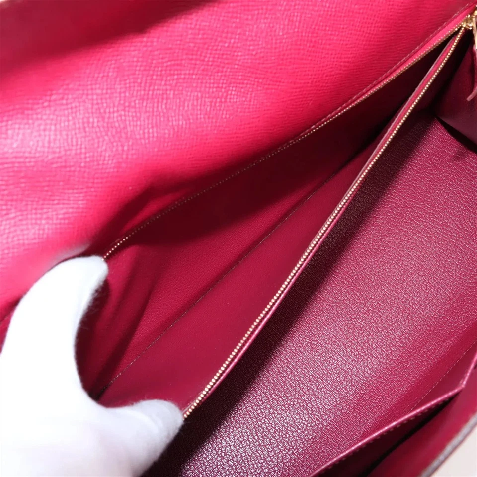 Hermès Kelly 35 Veau Epsom Ruby Gold Metal Fittings P Stamp 2012