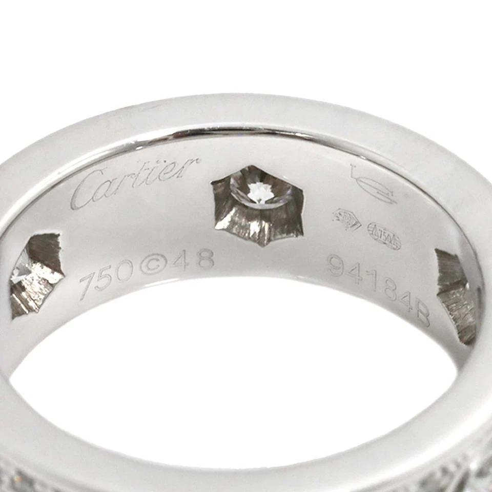 Cartier Love Pave Diamond Ring 18K WG 750 size48 4-4.5(US)
