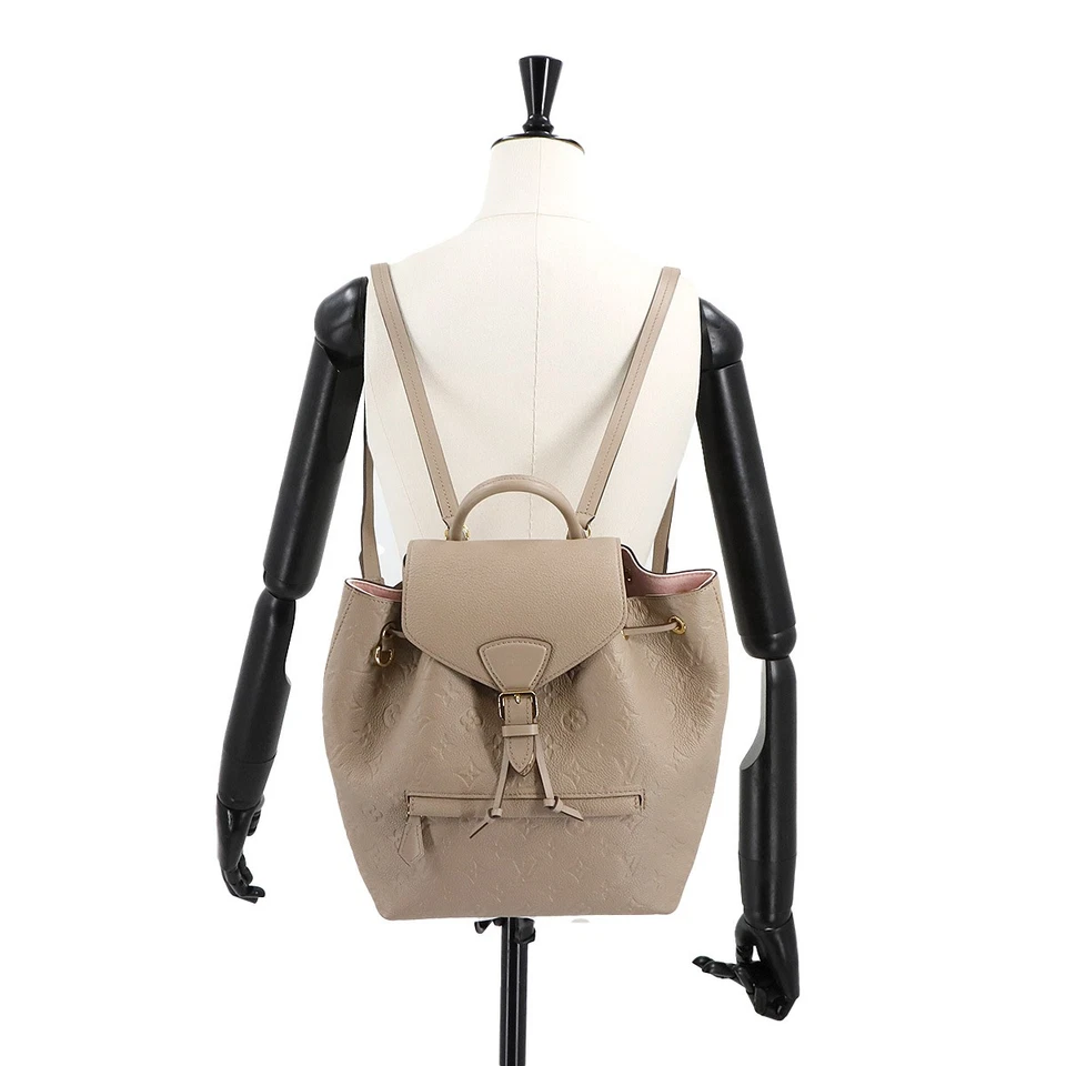 Louis Vuitton Montsouris PM Backpack in Monogram Empreinte Leather (Tourterelle)