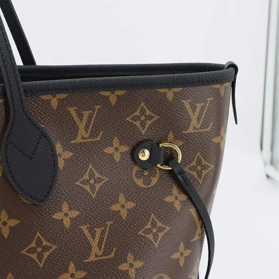 LOUIS VUITTON Neverfull Inside Out MM Tote Bag Leather Noir