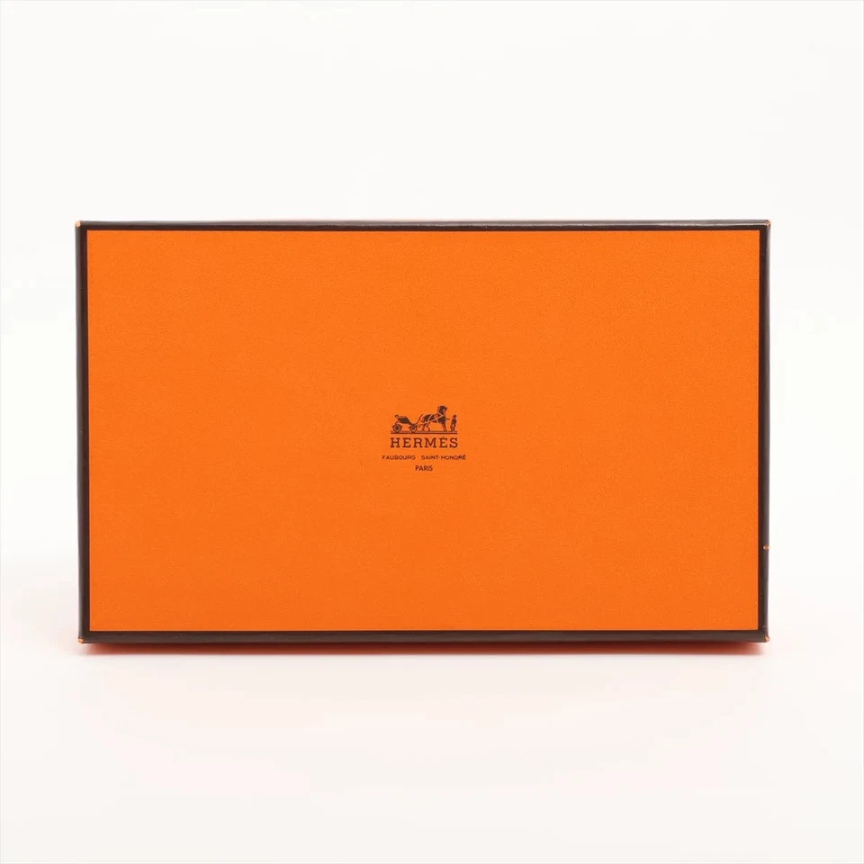 Hermès Bearn Box Calf Long Wallet Blue Gold Metal Fittings G Stamp 2003