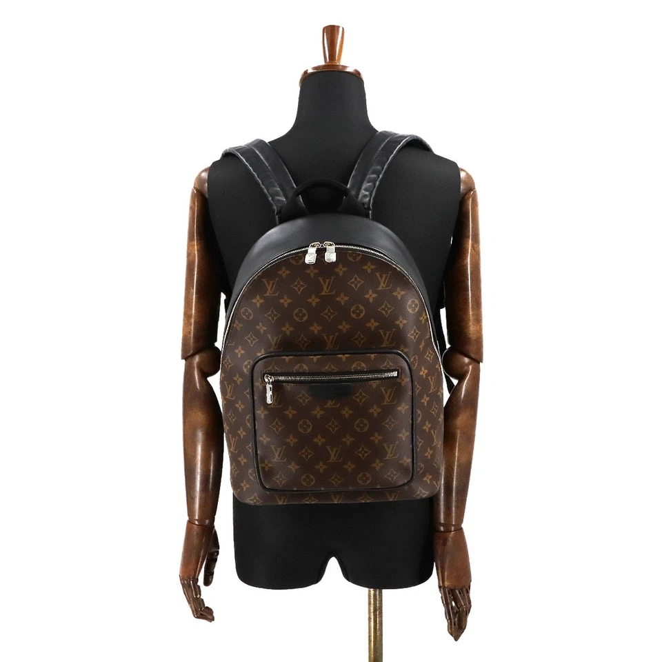 LOUIS VUITTON Monogram Macassar Josh Backpack NV Brown Black