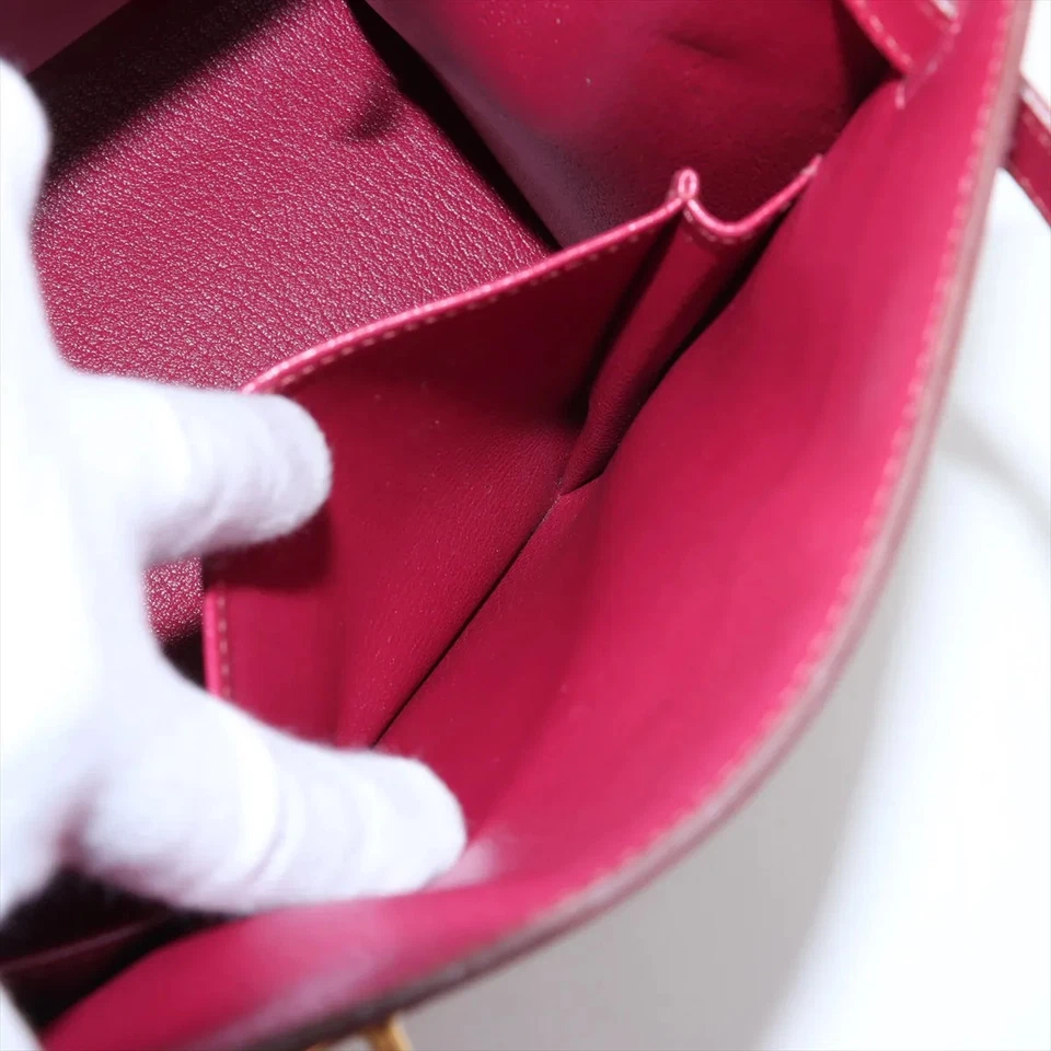 Hermès Kelly 35 Veau Epsom Ruby Gold Metal Fittings P Stamp 2012