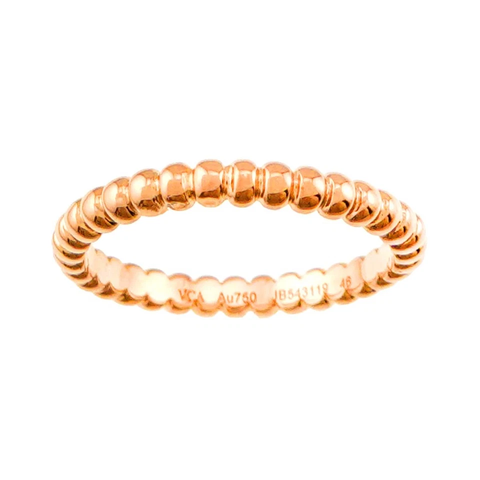 Van Cleef Arpels Perlee Ring Small 18K PG 750 Size 46 3.75(US)