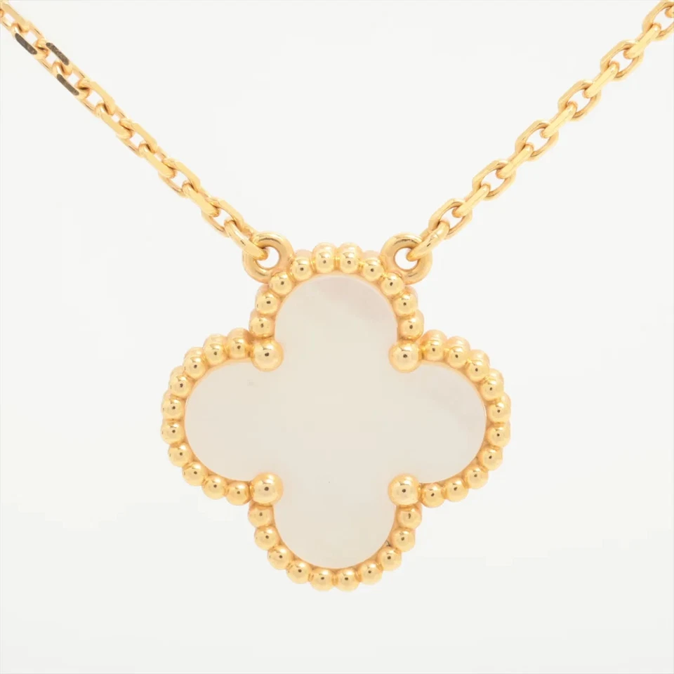 Van Cleef & Arpels Vintage Alhambra Shells Necklace 750(YG) 5.1g