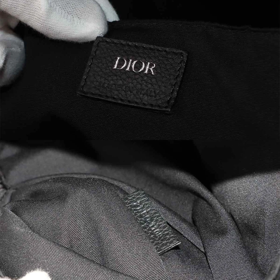Christian Dior Oblique Rider Backpack in Black Canvas & Leather