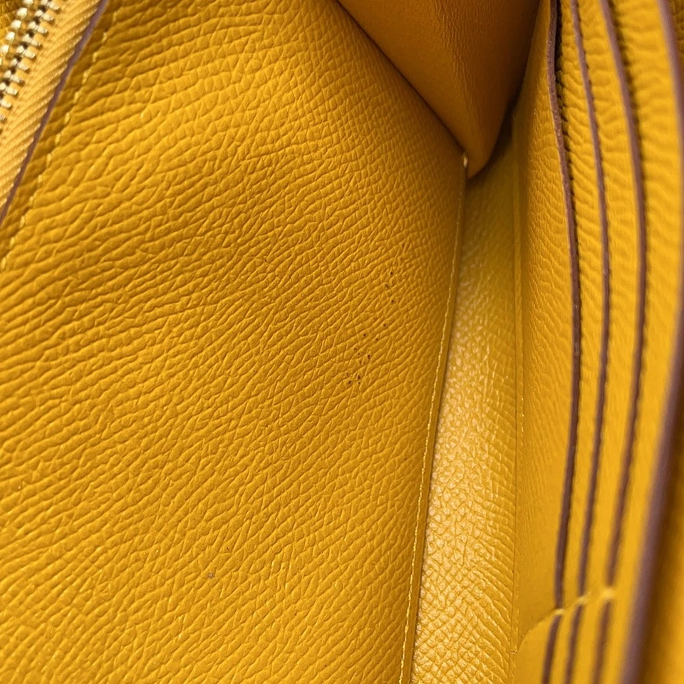 HERMES Kelly wallet long Epsom Jaune Ambre