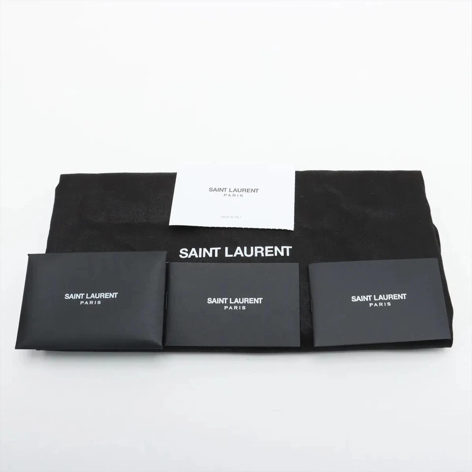 Saint Laurent Paris Joe Leather Chain Shoulder Bag Black