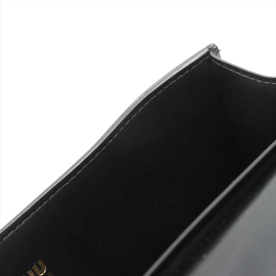 Miu Miu Leather Shoulder Wallet Black
