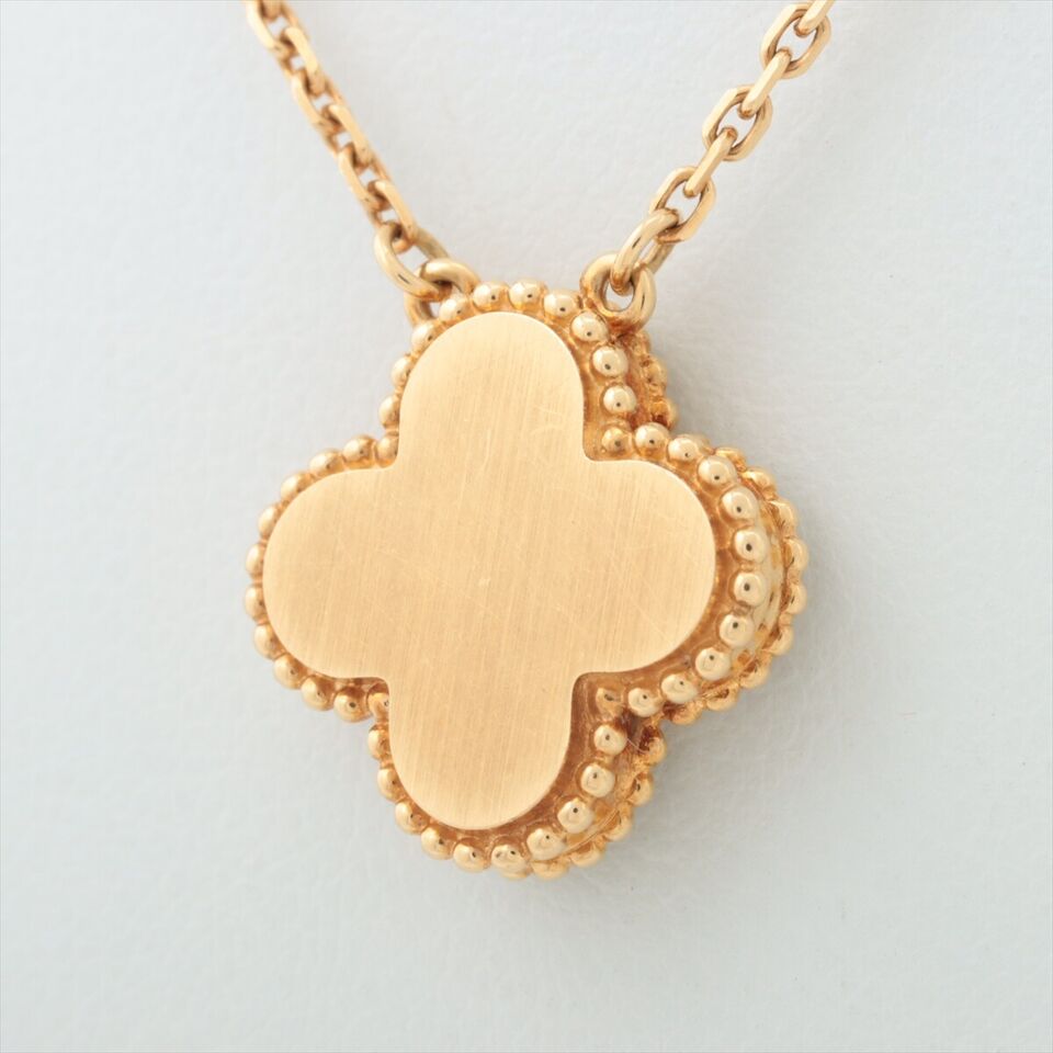Van Cleef & Arpels Vintage Alhambra Golden Shell Diamond Necklace