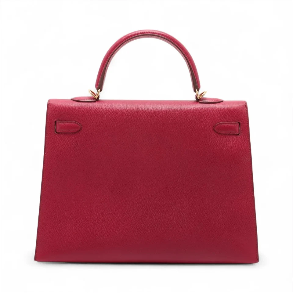Hermès Kelly 35 Veau Epsom Ruby Gold Metal Fittings P Stamp 2012