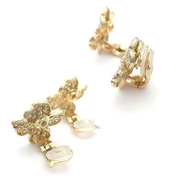 Van Cleef & Arpels Cosmos Ear Clips, Medium K18 Yellow Gold