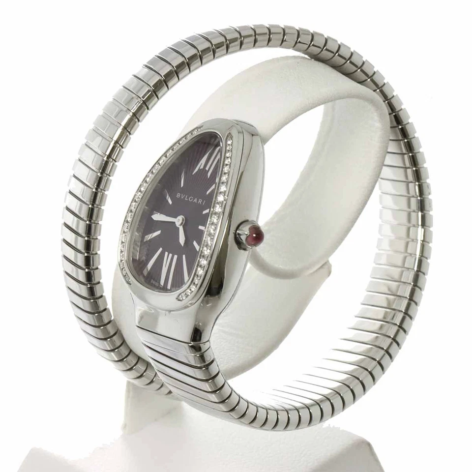 BVLGARI Serpenti SP35S Quartz Purple Dial Ladies Watch