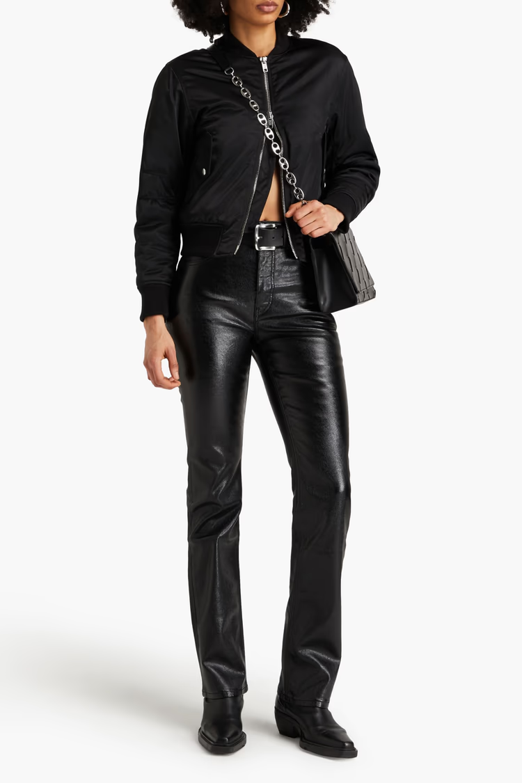 ALEXANDER WANG Coated Denim Slim-Leg Jeans