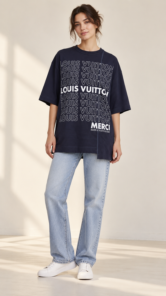 Louis Vuitton Blue Logo T-Shirt