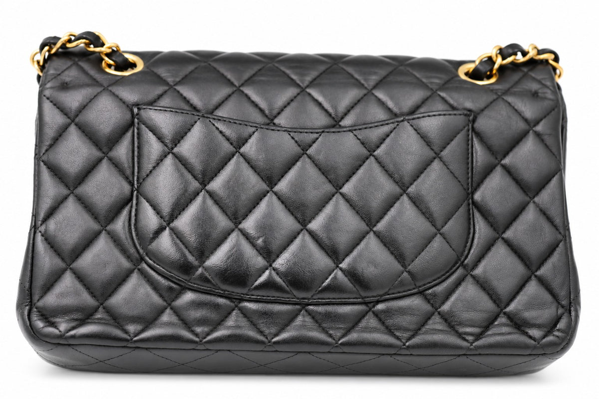 Chanel Quilted Leather Medium Classic Double Flap Black GHW