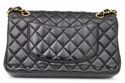Chanel Quilted Leather Medium Classic Double Flap Black GHW