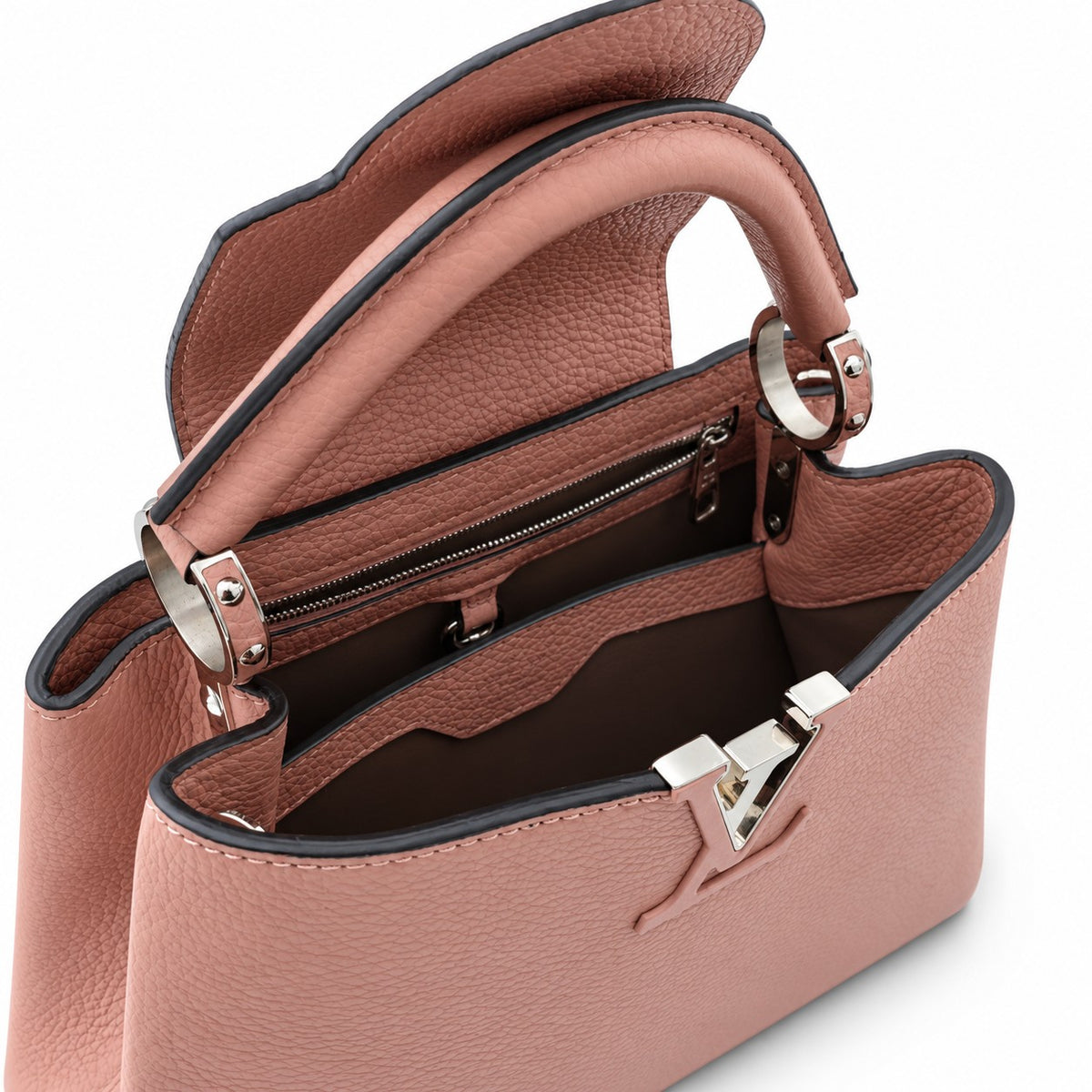 Louis Vuitton Taurillon Leather Capucines BB Bag Pink SHW