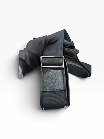 Hermès Geta in Noir Chèvre Leather PHW