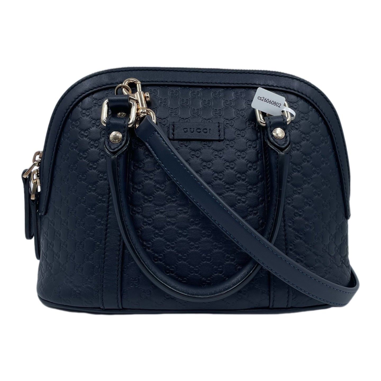 GUCCI Guccissima Leather Small Dome Bag Black GHW