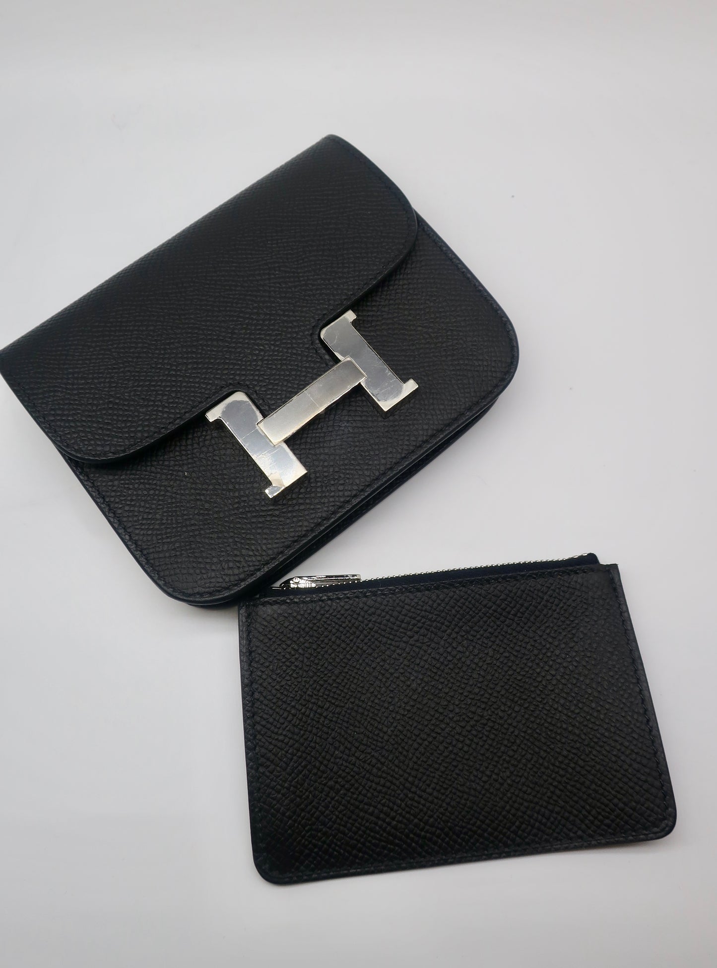 Hermès Black Epsom Constance Slim Wallet