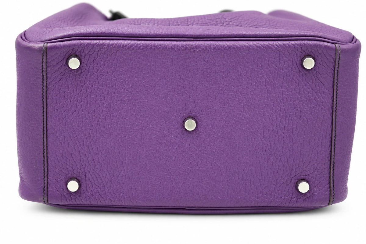 Hermès Clemence Leather Toolbox 20 Purple GHW