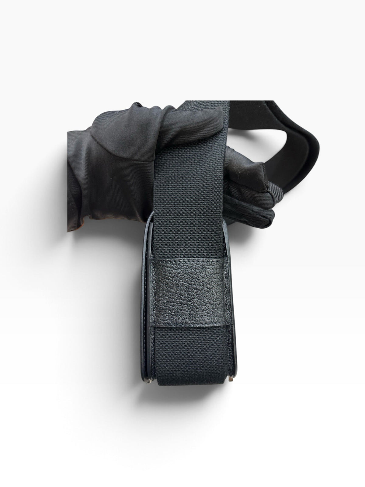 Hermès Geta in Noir Chèvre Leather PHW