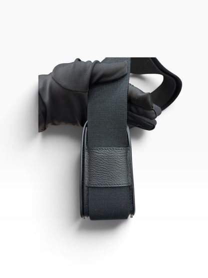 Hermès Geta in Noir Chèvre Leather PHW