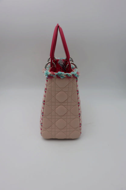 Dior Medium Woven Lady Dior Pink