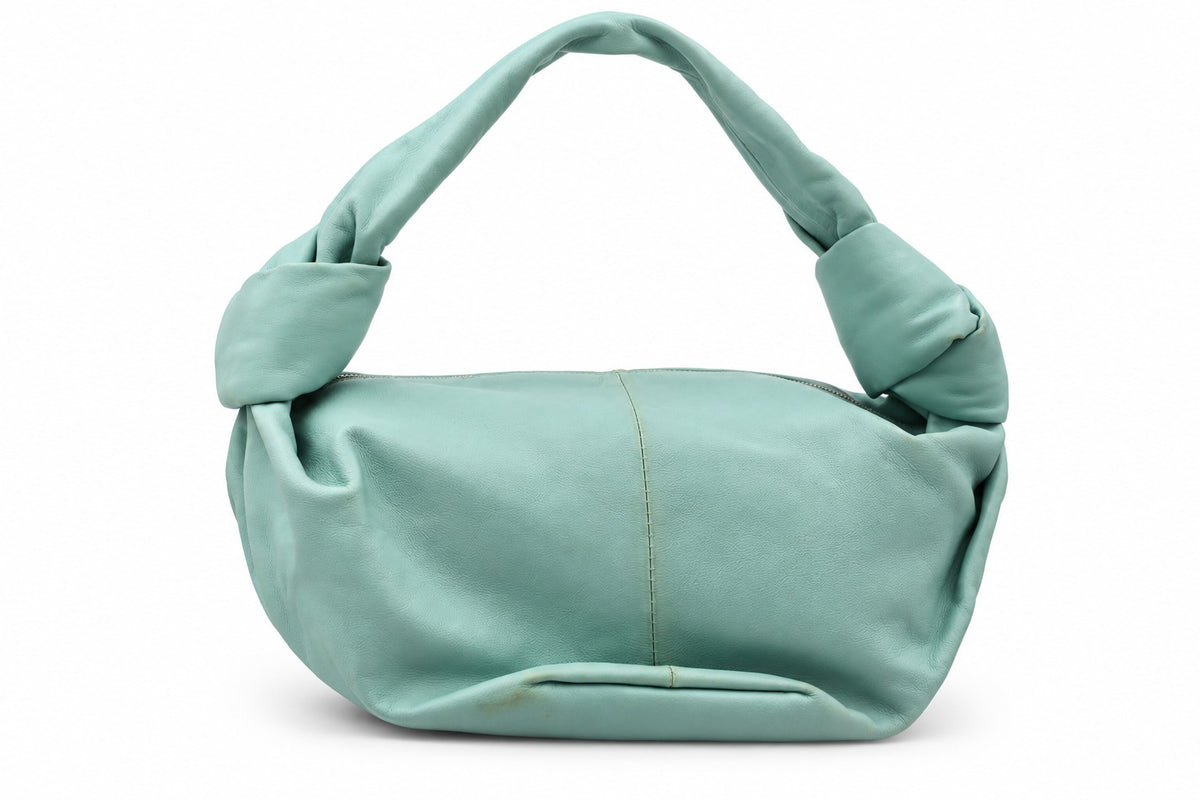 Bottega Veneta Leather Mini Pouch Bag Blue