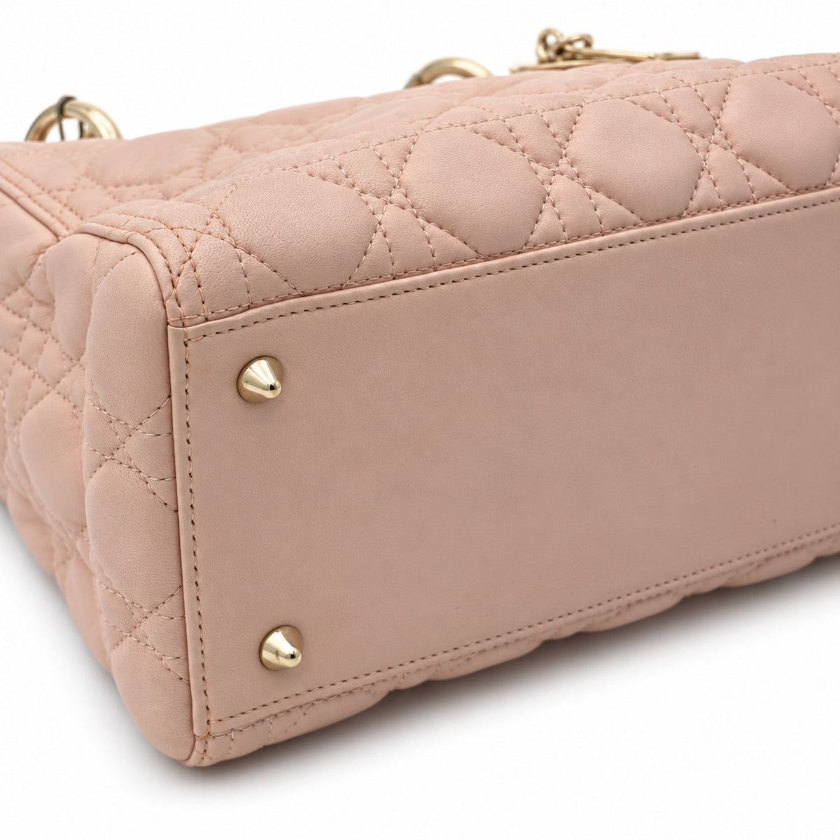 Dior Cannage Lambskin Medium Lady Dior Bag Pink GHW