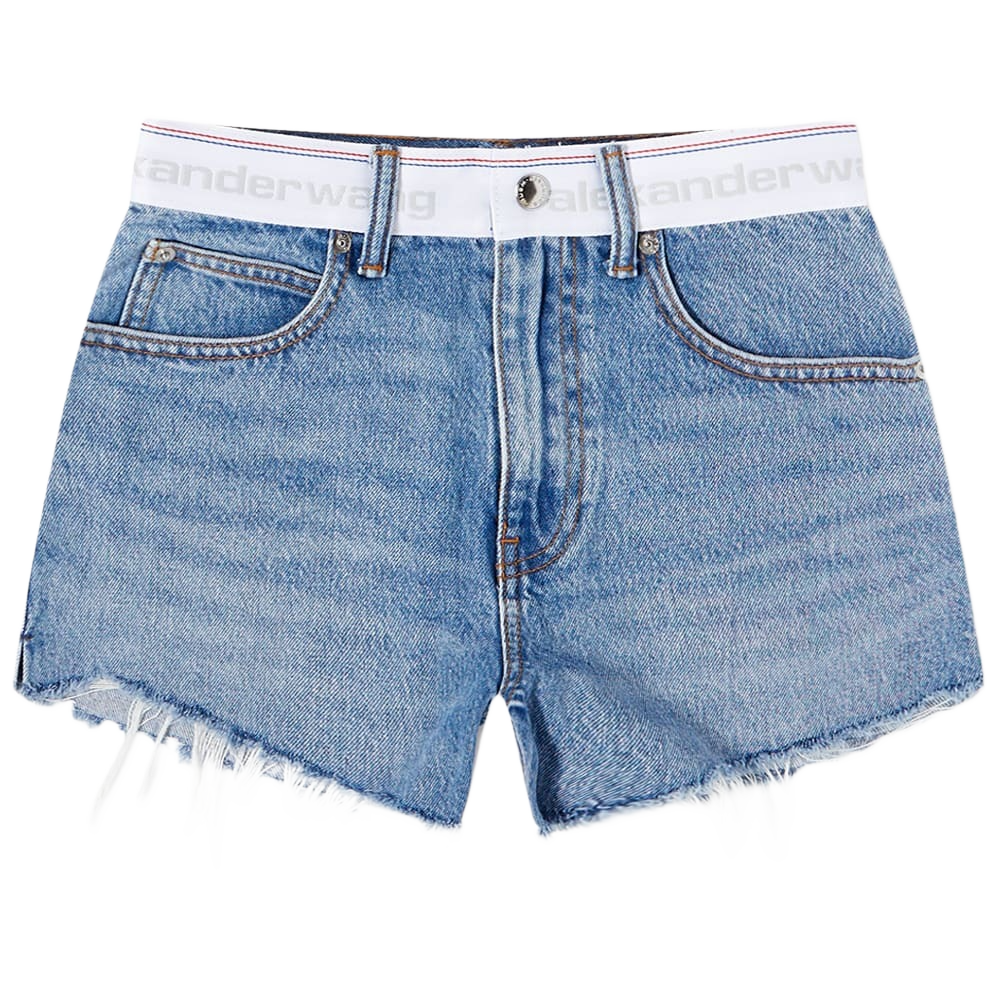 Alexander Wang Women's High Rise Bite Denim Short in Vintage Light Indigo