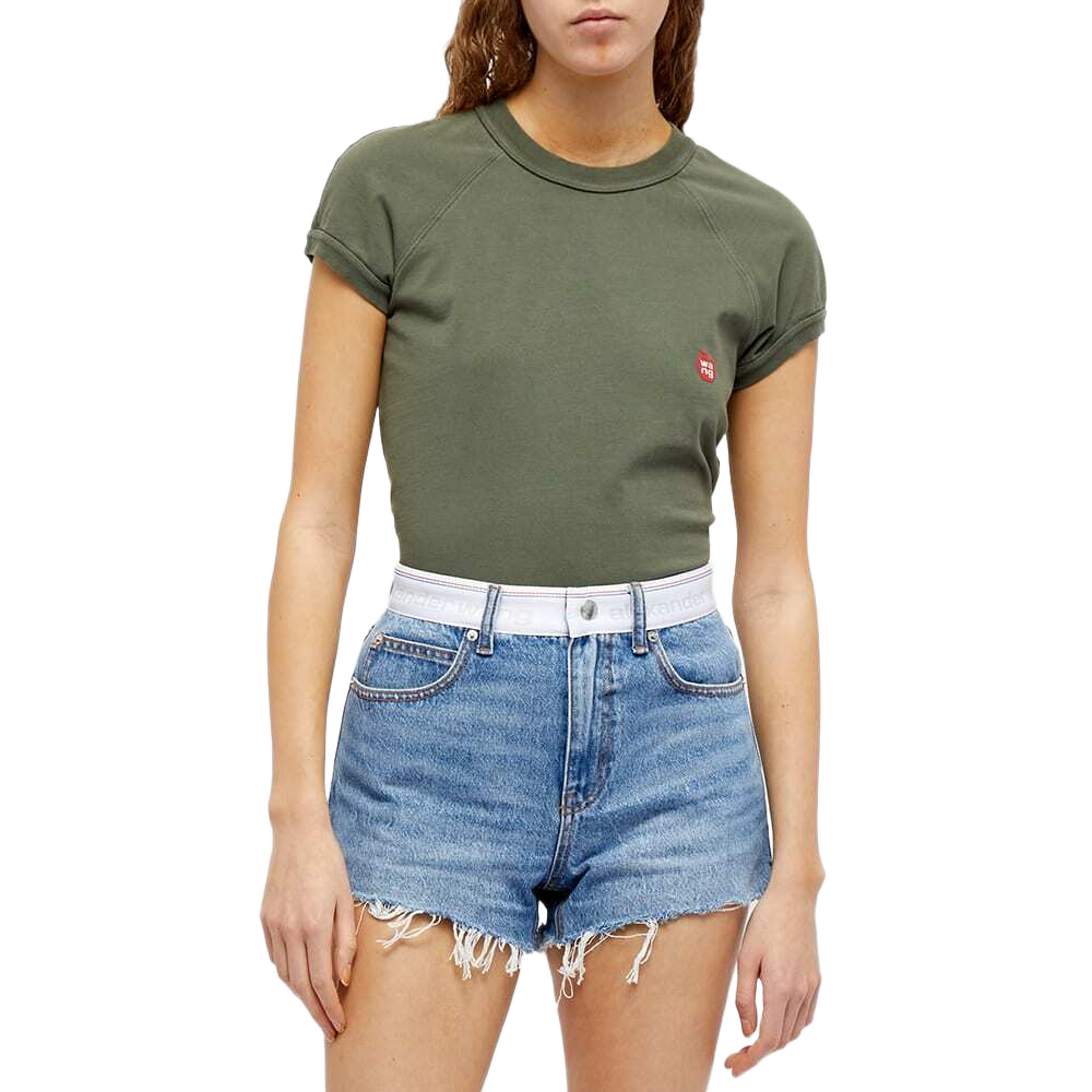 Alexander Wang Women's High Rise Bite Denim Short in Vintage Light Indigo
