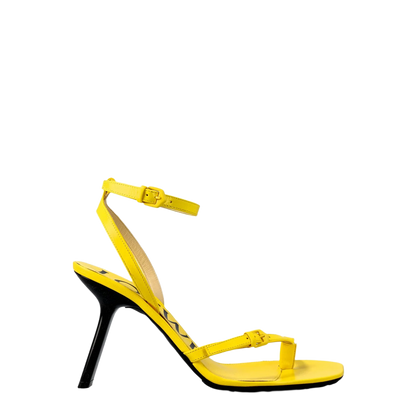Loewe Leather Slingback Sandals Yellow