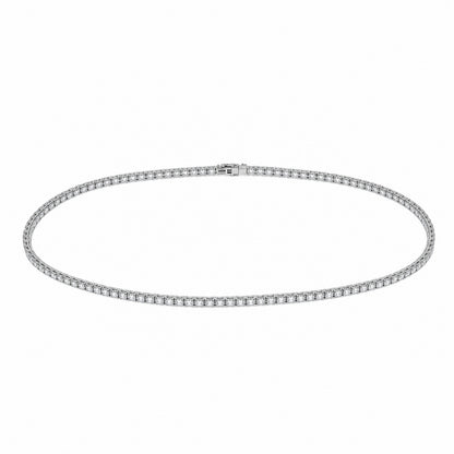 JANARY Round Brilliant 13-Carat Diamond Tennis Necklace in 18K White Gold