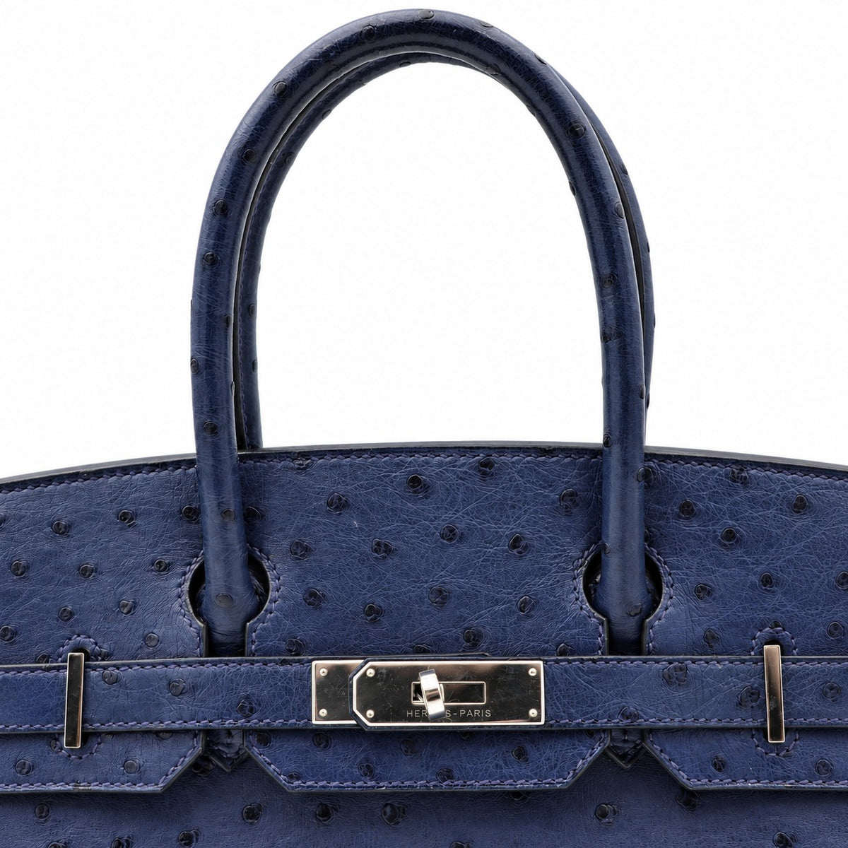 Hermès Birkin 30 Ostrich Bag Navy with Palladium Hardware