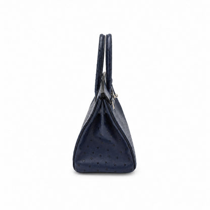 Hermès Birkin 30 Ostrich Bag Navy with Palladium Hardware