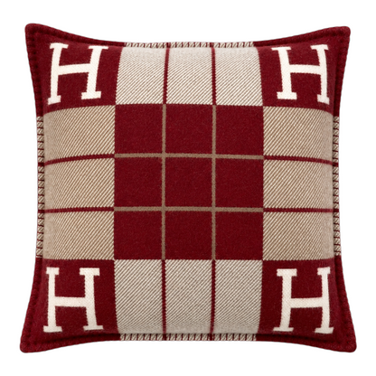 Hermès Avalon III Cushion in Ecru / Rouge H