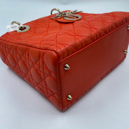 Christian Dior Lady Dior Medium Bag in Orange