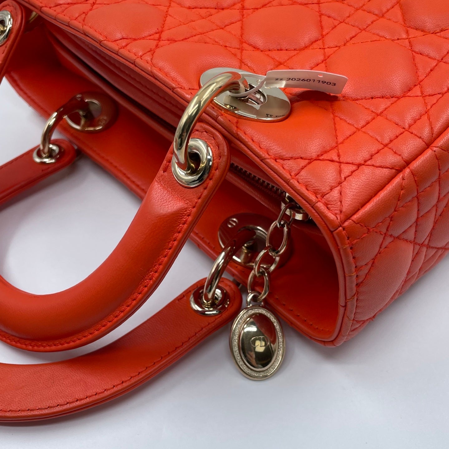 Christian Dior Lady Dior Medium Bag in Orange