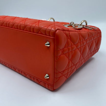 Christian Dior Lady Dior Medium Bag in Orange