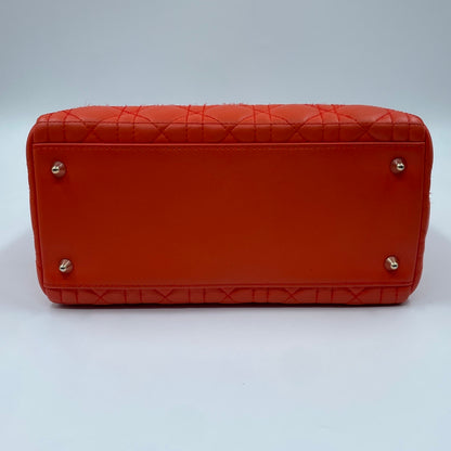 Christian Dior Lady Dior Medium Bag in Orange